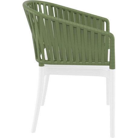 Стілець Siesta Portofino Armchair White Olive Green1