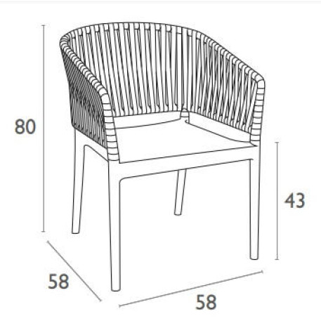 Стілець Siesta Portofino Armchair White5