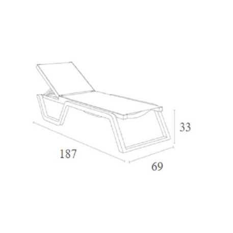 Шезлонг Siesta Rio White Taupe5