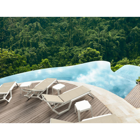 Шезлонг Siesta Rio White Taupe11