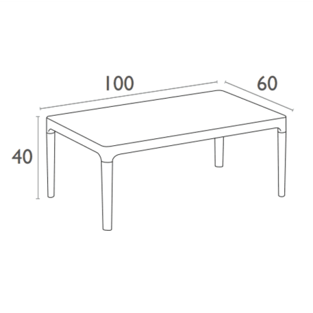 Стіл кавовий Siesta Sky Lounge Table Black3