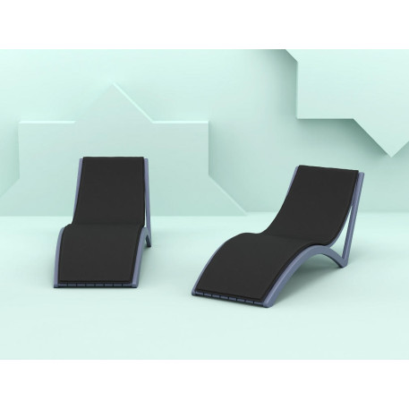 Шезлонг Siesta Slim Black10