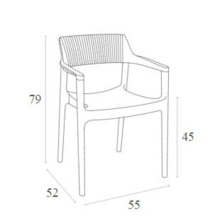 Стілець Siesta Tulum Armchair Black5